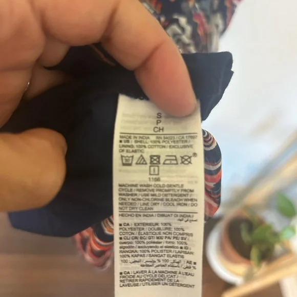 Boho Old Navy Waist-Defined V-Neck Midi Dress Blue Aztec Geometric Print - Picture 7 of 10